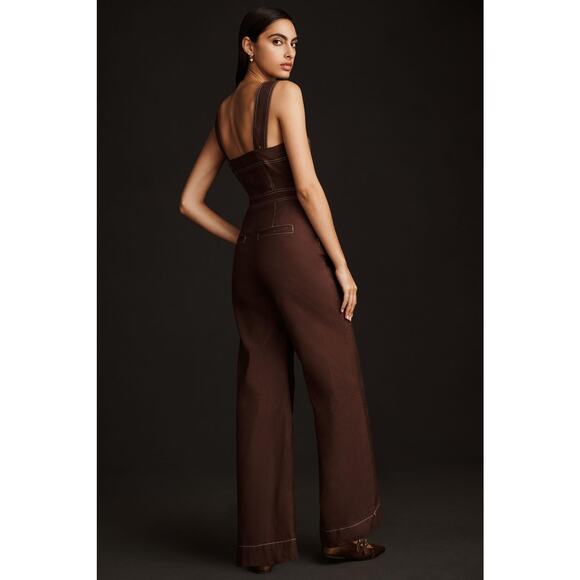 Anthropologie Maeve Portside Button-Front Jumpsuit - New 00P - Picture 2 of 5